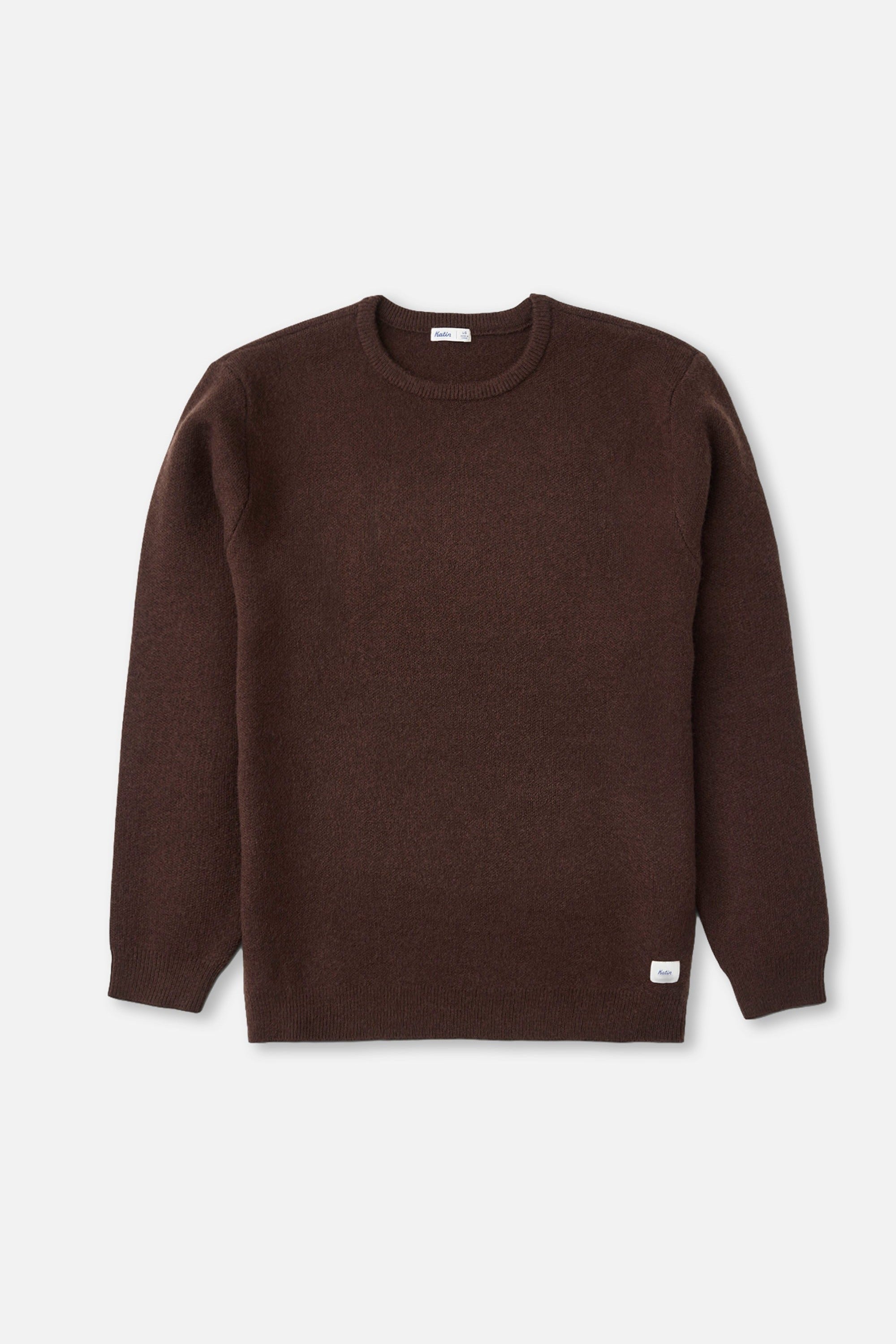 Katin Rivers Sweater in Brown, flat lay front