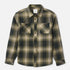 Katin Sierra Flannel in Dark Olive, flat lay front