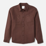 Katin Sierra Flannel in French Roast, flat lay front
