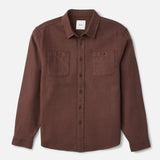 Katin Sierra Flannel in French Roast, flat lay front
