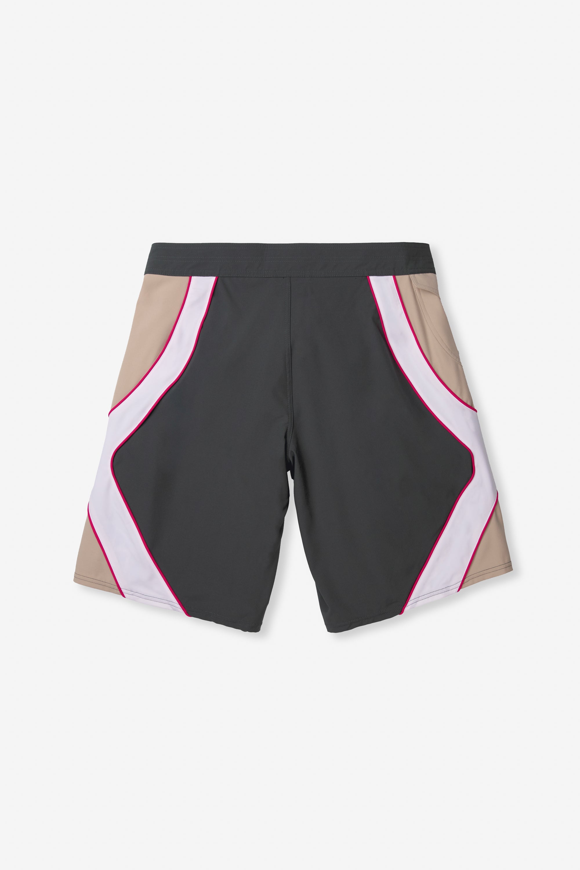 Banner Surf Trunk - Black - flat lay back