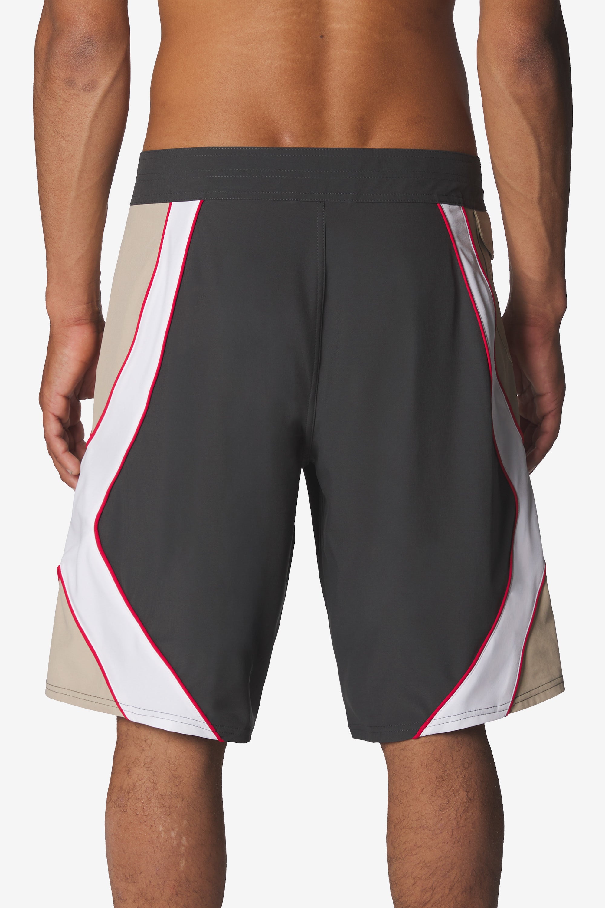 Banner Surf Trunk - Black - on model back