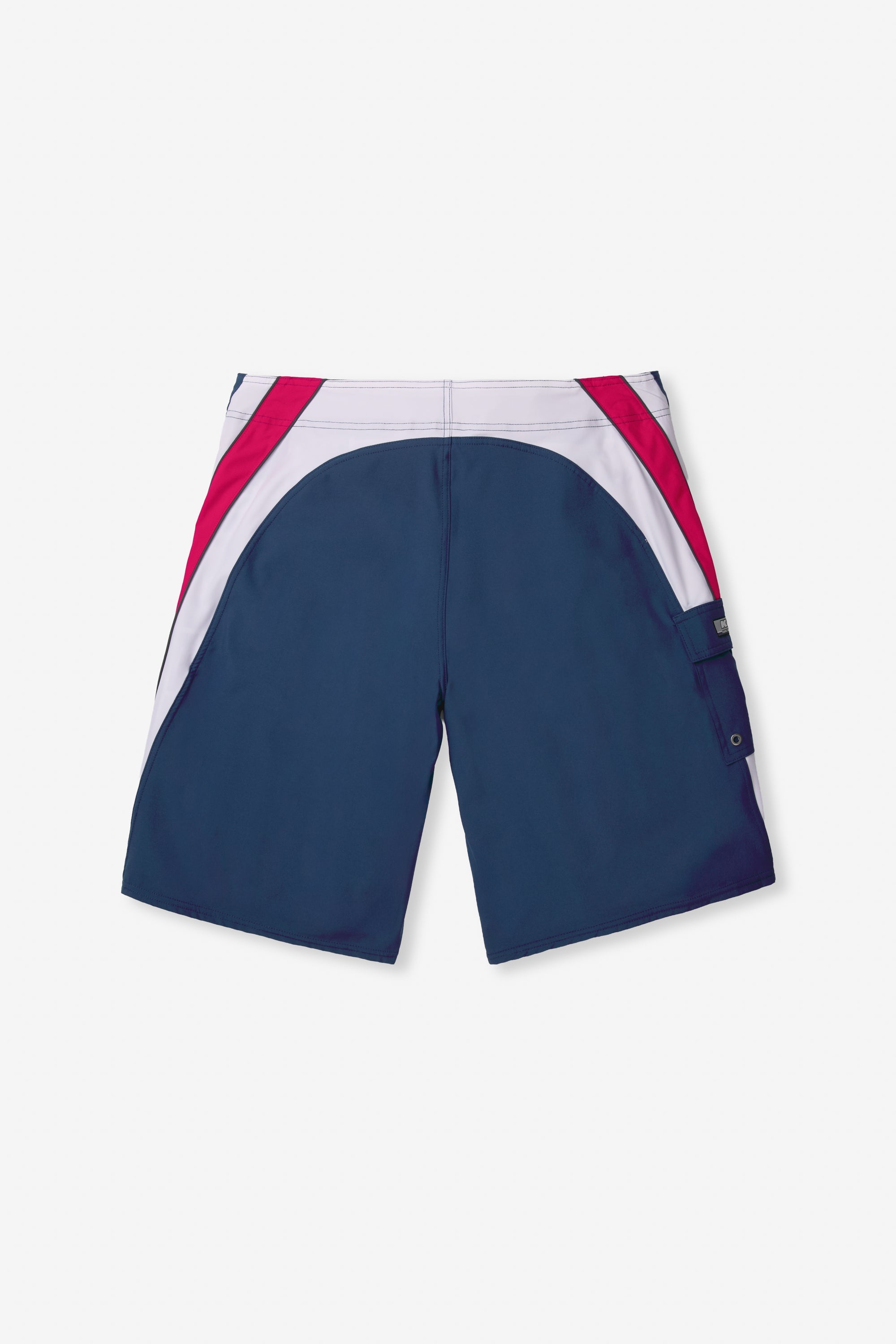 Track Surf Trunk - Navy - flat lay back