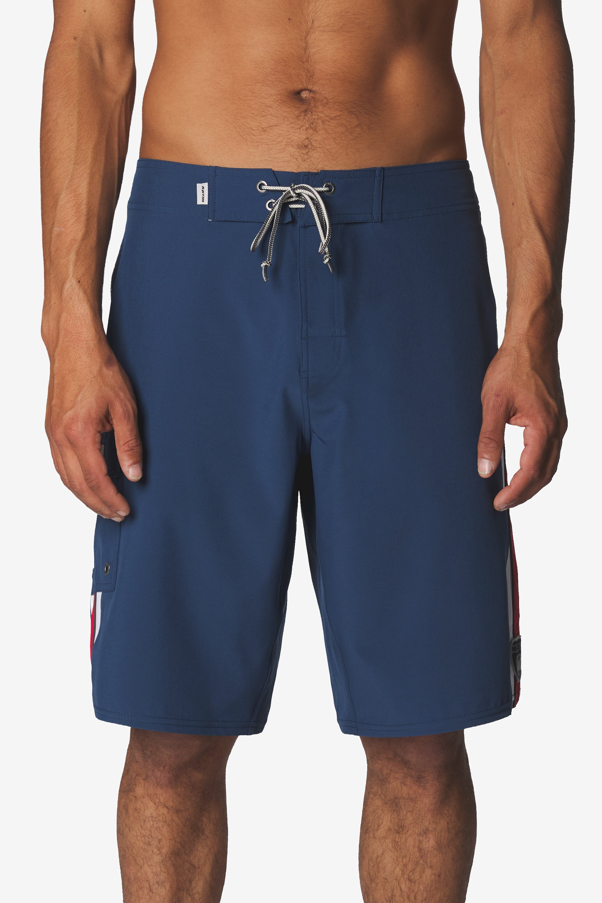 Track Surf Trunk - Navy - on model front