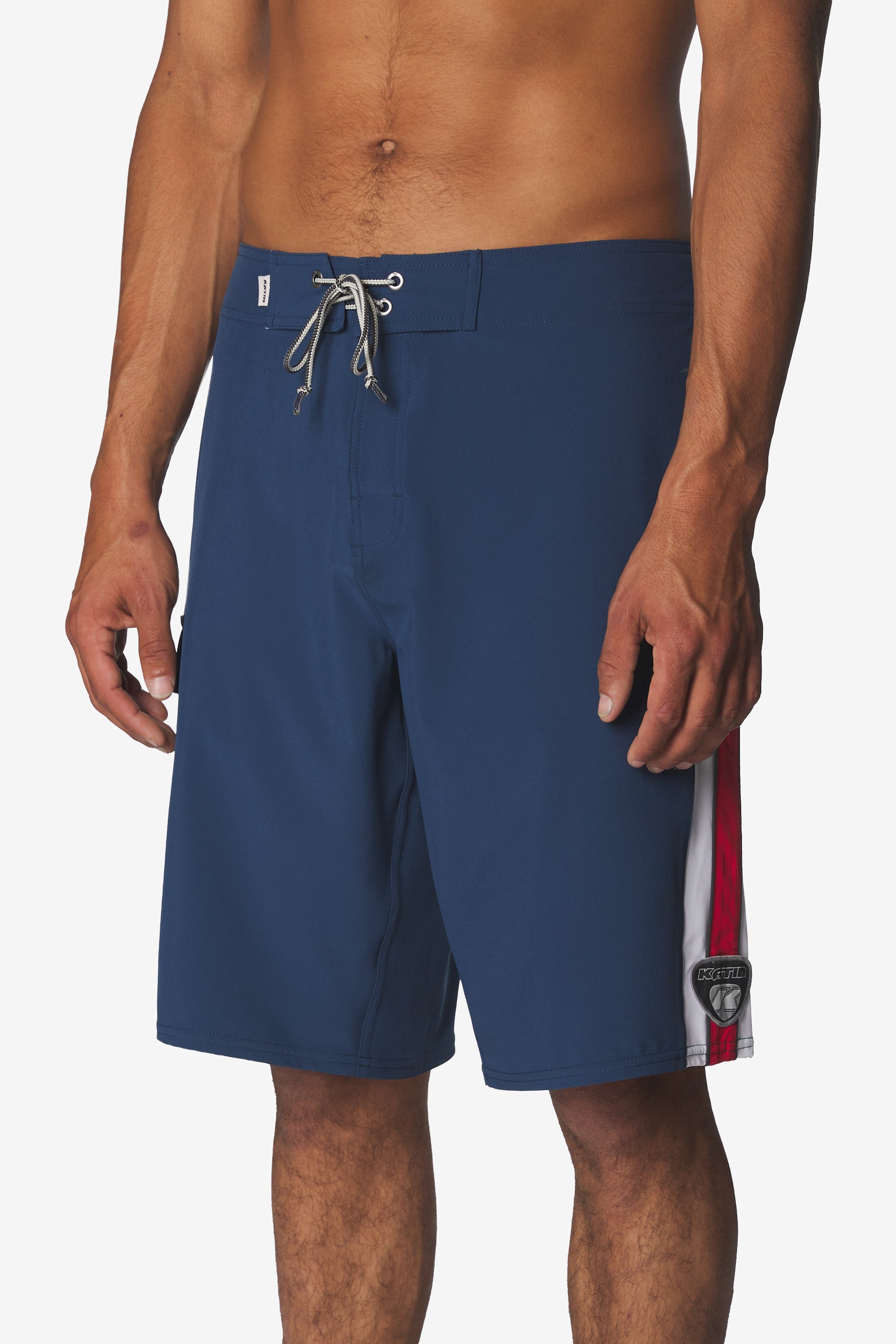 Track Surf Trunk - Navy - on model side