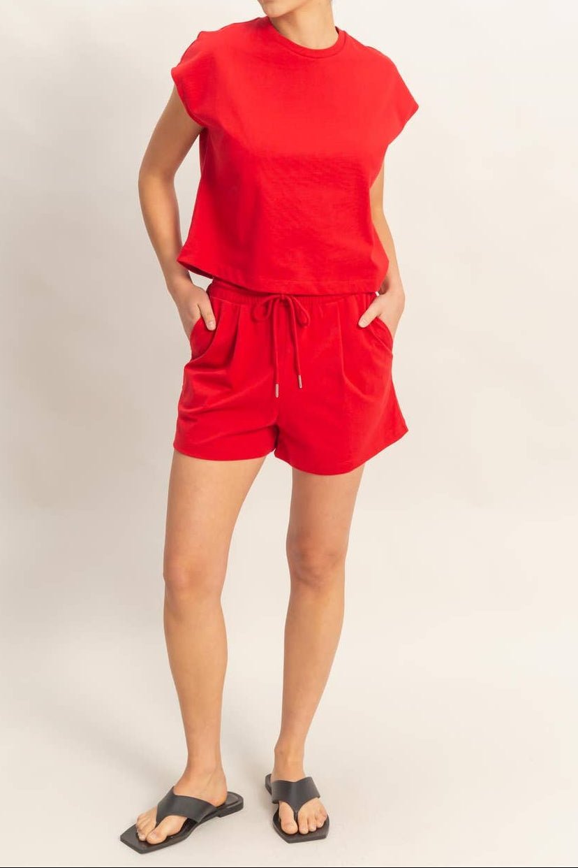 Kayla Elastic Waistband Shorts - MTT Collective