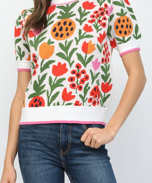 Kelly Short Sleeve Sweater Top - MTT Collective