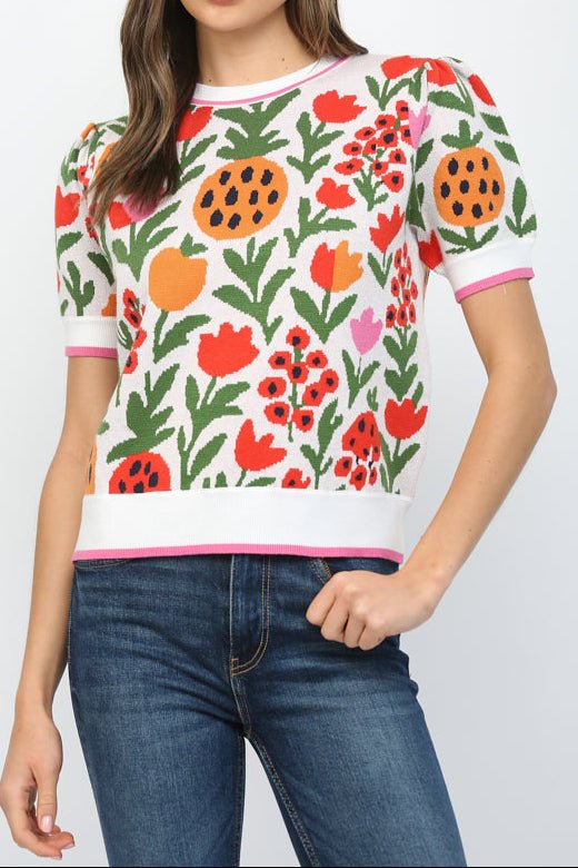 Kelly Short Sleeve Sweater Top - MTT Collective