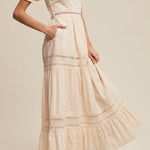 Khloe Romantic Crochet Lace Maxi Dress - MTT Collective