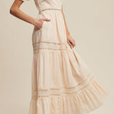 Khloe Romantic Crochet Lace Maxi Dress - MTT Collective