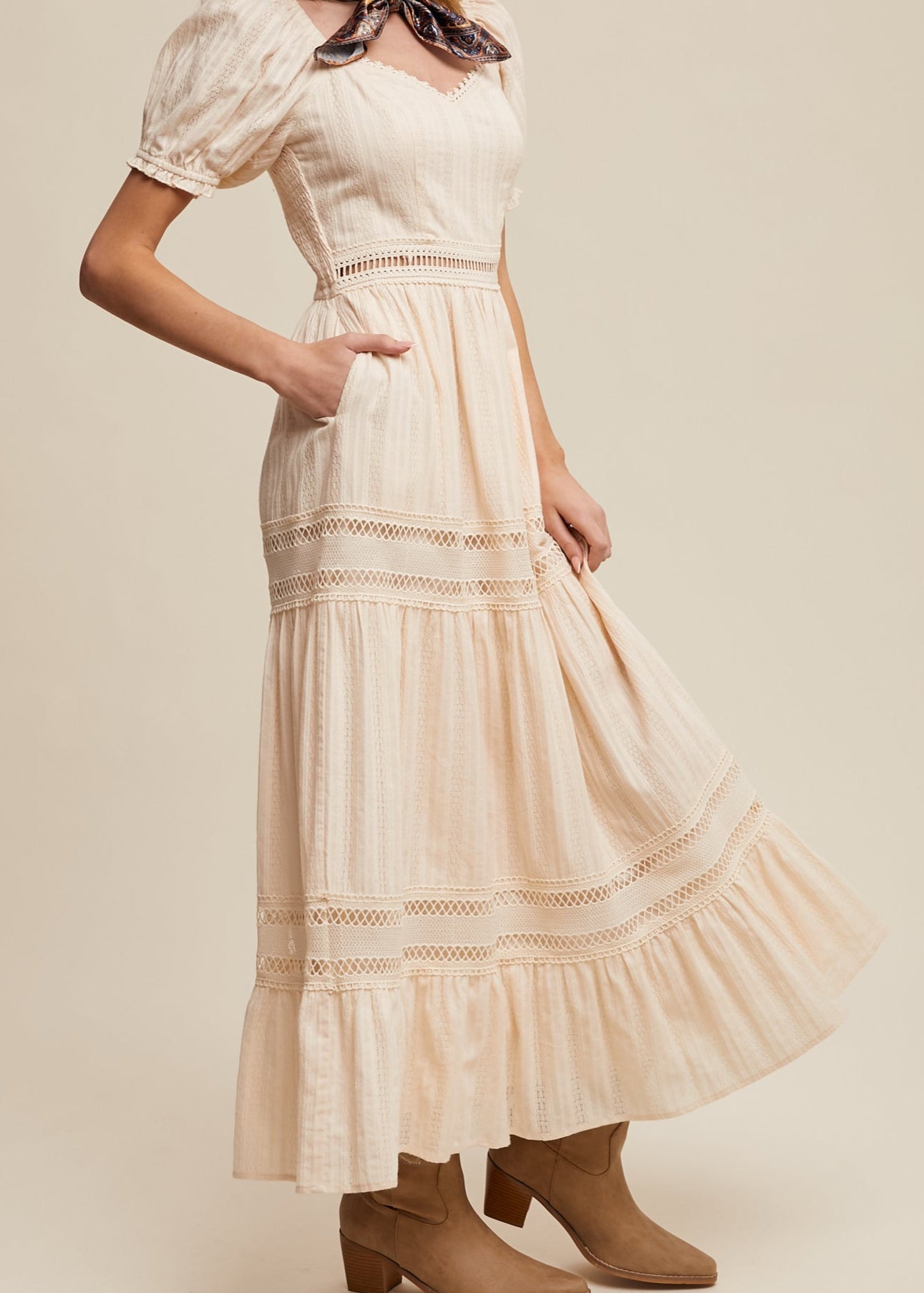 Khloe Romantic Crochet Lace Maxi Dress - MTT Collective