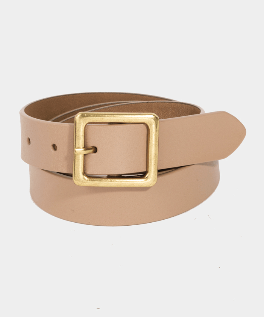 Kiara Leather Square Buckle Belt - MTT Collective