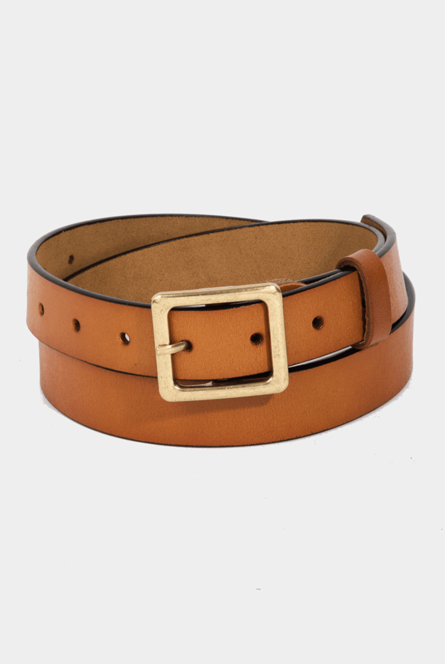 Kiara Leather Square Buckle Belt - MTT Collective