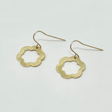 Kira Brushed Dainty Open Flower Earrings | Gold - MTT Collective