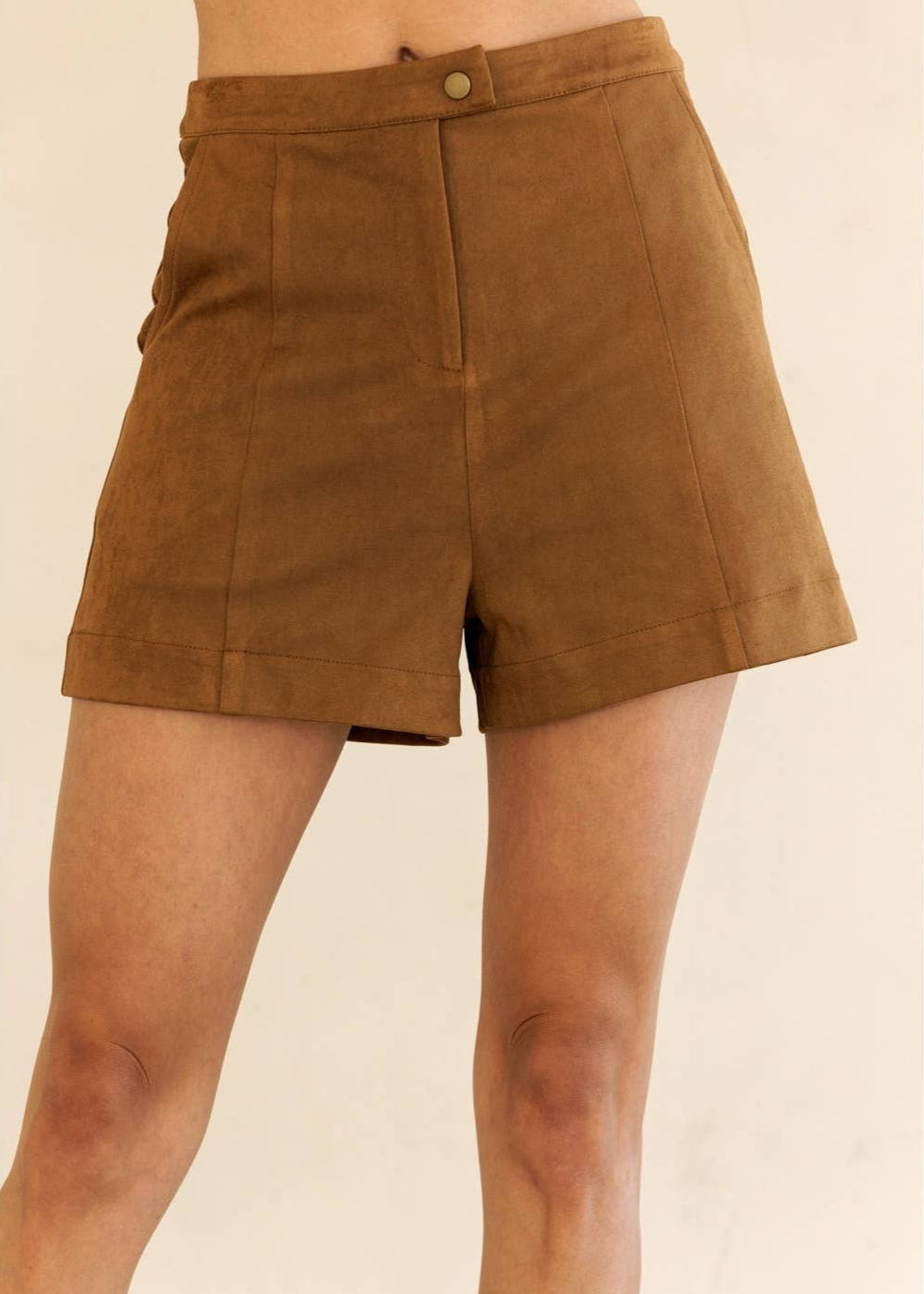 Kira Suede High Waisted Shorts - MTT Collective