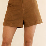 Kira Suede High Waisted Shorts - MTT Collective