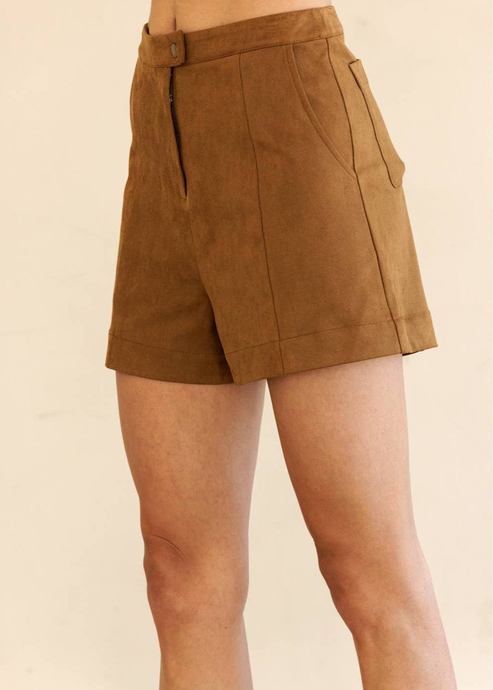 Kira Suede High Waisted Shorts - MTT Collective