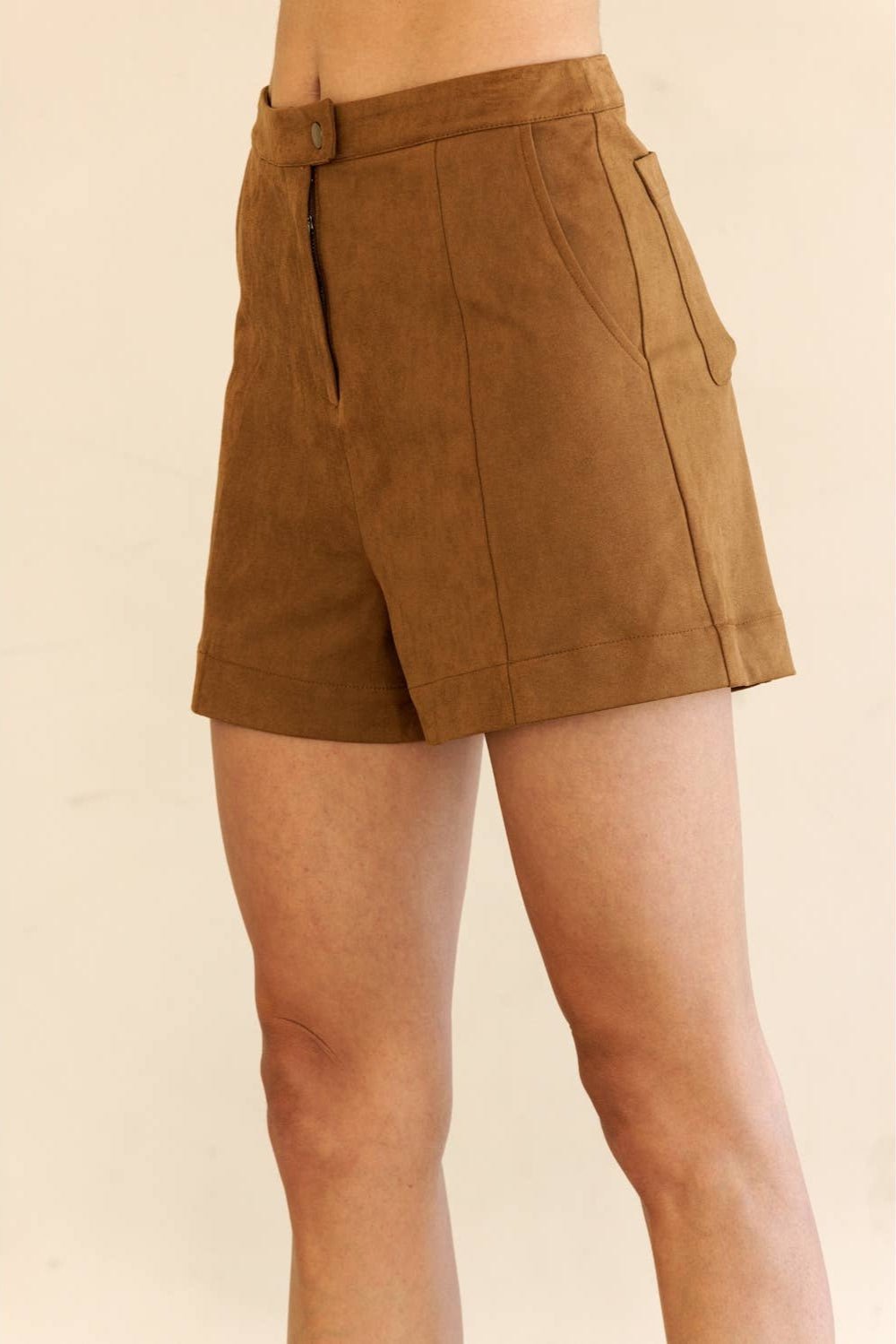 Kira Suede High Waisted Shorts - MTT Collective