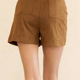 Kira Suede High Waisted Shorts - MTT Collective