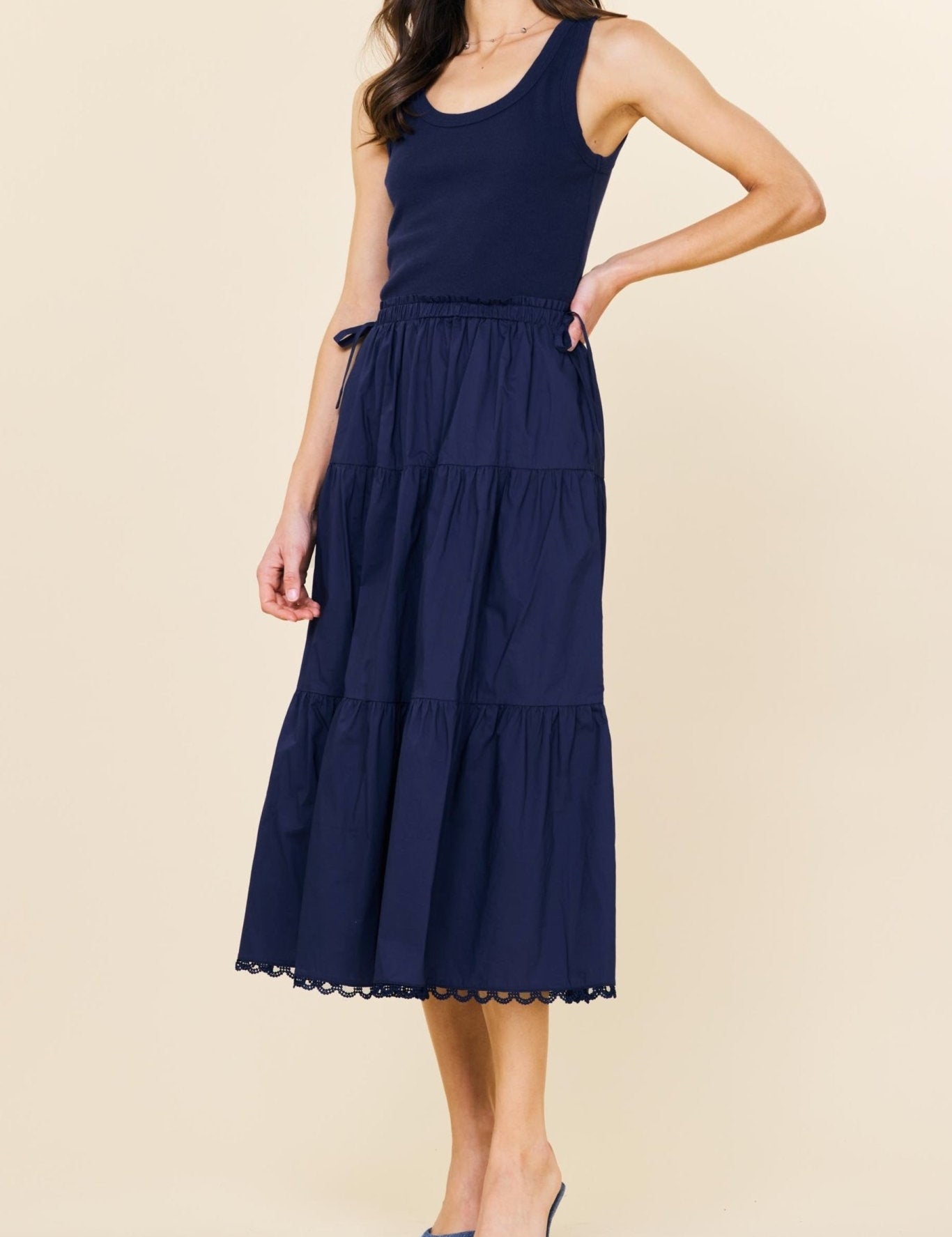 Knit Tank Poplin Dress - MTT Collective