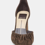 Dolce Vita Kylo pointed-toe heel in espresso suede, pair front view