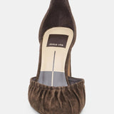 Dolce Vita Kylo pointed-toe heel in espresso suede, pair front view