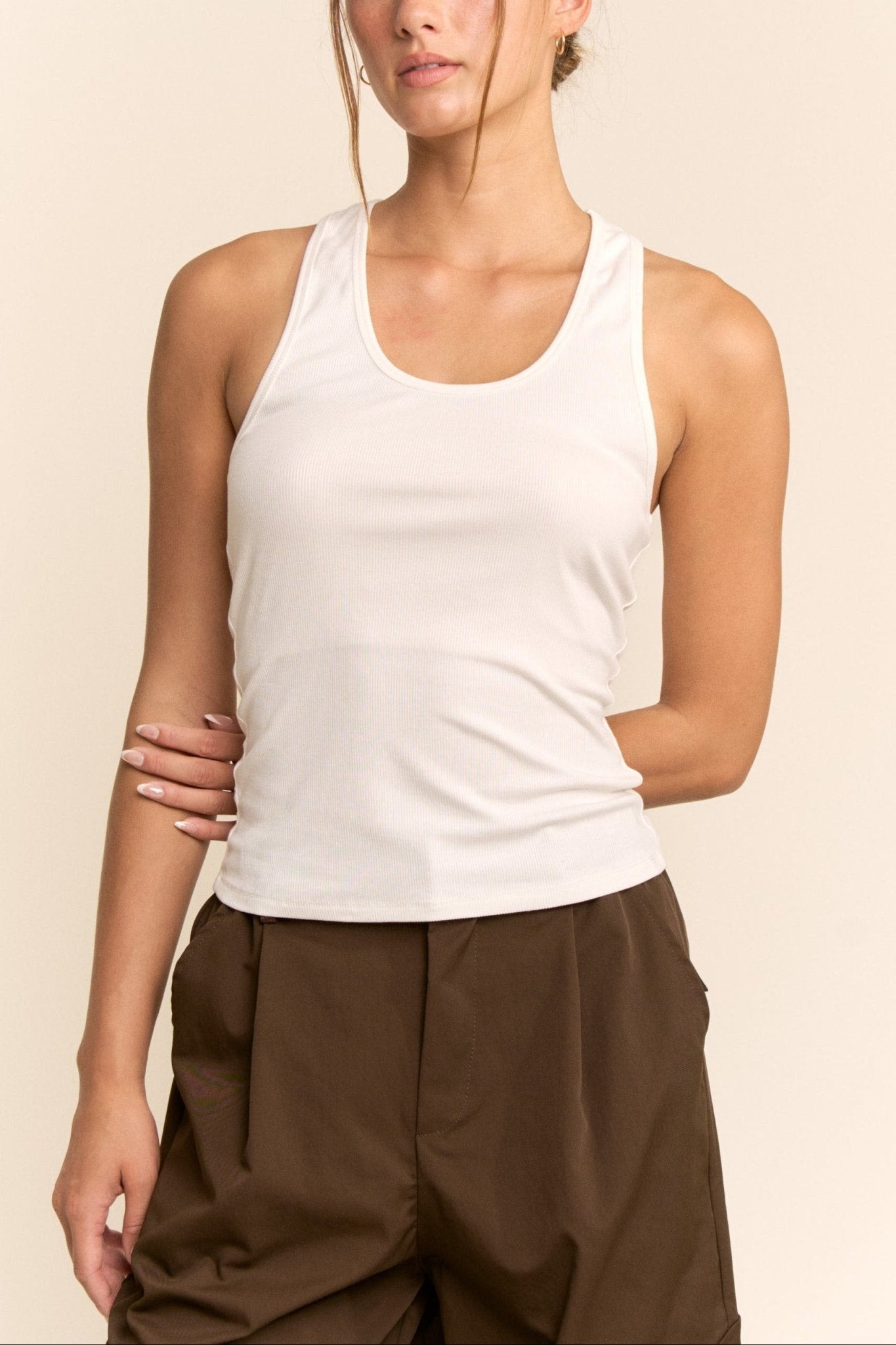 Lace Back Racer Tank - MTT Collective