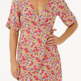 Las Dalias Ditsy Wrap Dress - MTT Collective