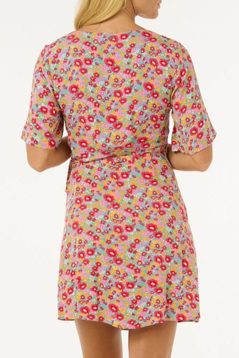 Las Dalias Ditsy Wrap Dress - MTT Collective