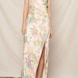 Laura Beachy Print Cowl Neck Maxi Dress - MTT Collective