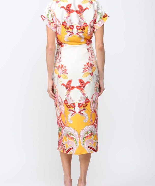 Laurel Botanic Tie Waist Dress - MTT Collective