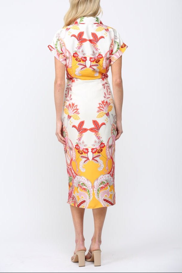Laurel Botanic Tie Waist Dress - MTT Collective