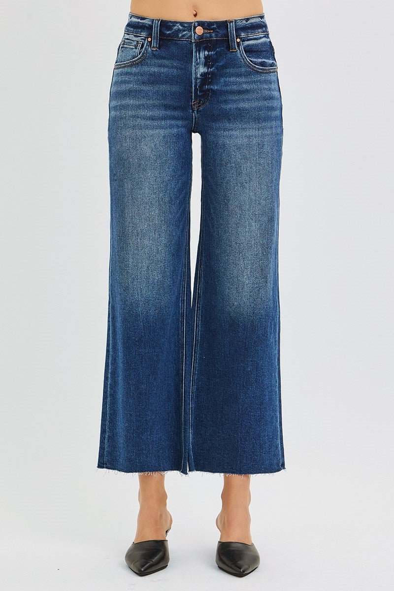 Lauren Mid Rise Crop Wide Jean - MTT Collective