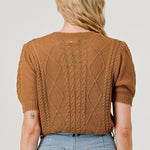 Layla Short Sleeve Cable Knit Sweater - MTT Collective