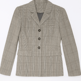 Layton Plaid Notch Collar Long Sleeve Blazer - MTT Collective
