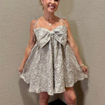 Lea Floral Babydoll Mini Dress with Bow - MTT Collective