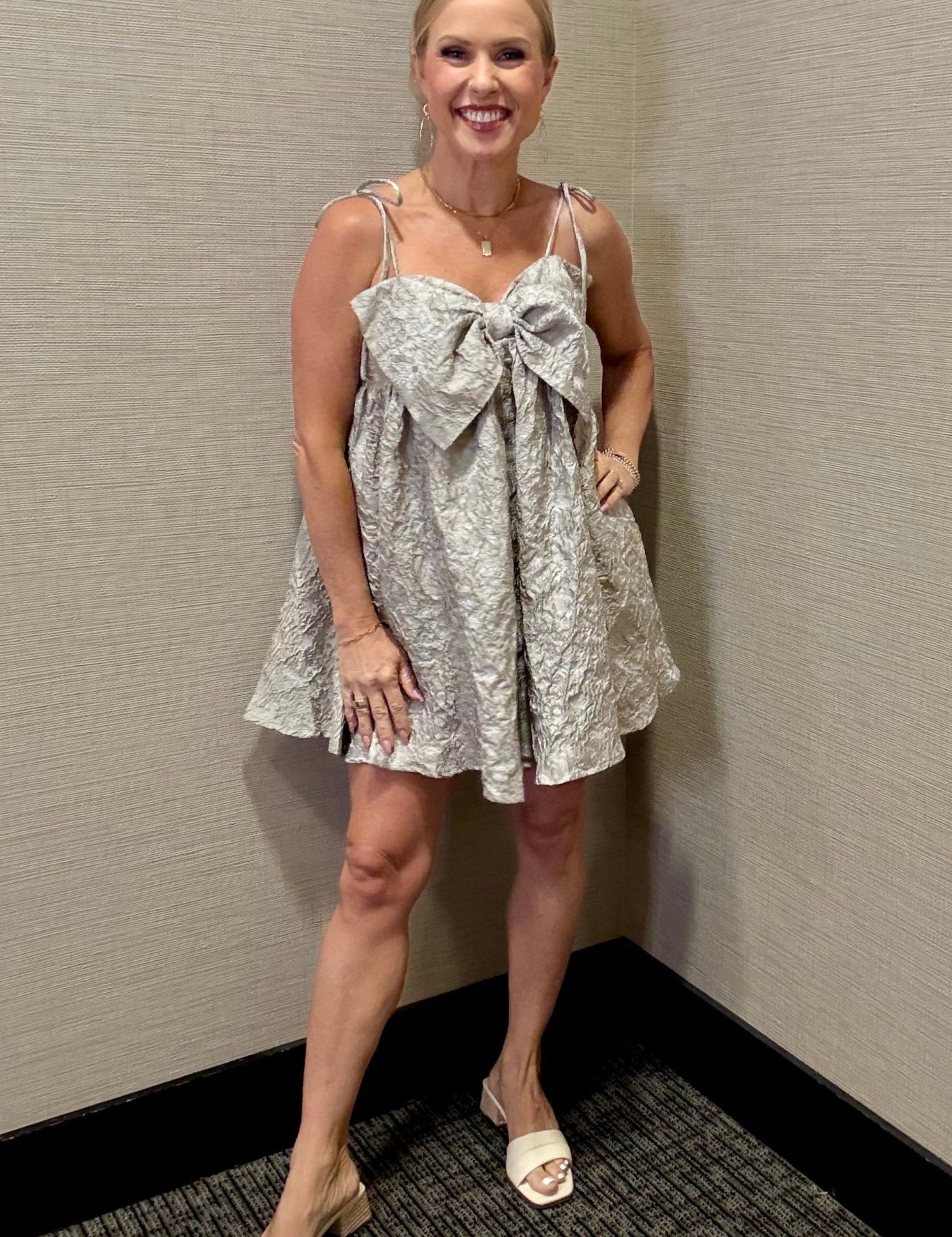 Lea Floral Babydoll Mini Dress with Bow - MTT Collective