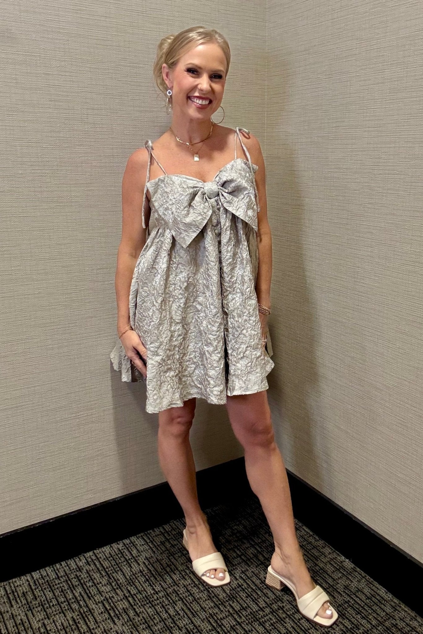 Lea Floral Babydoll Mini Dress with Bow - MTT Collective