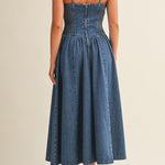 Leia Detachable Strap Denim Dress - MTT Collective