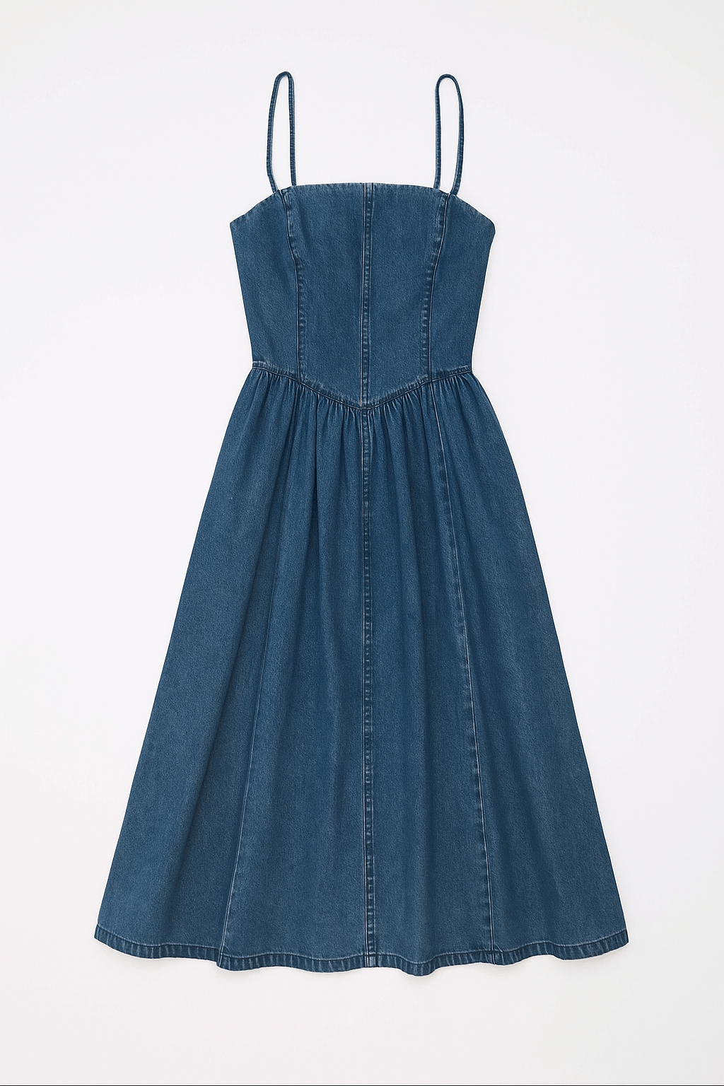 Leia Detachable Strap Denim Dress - MTT Collective