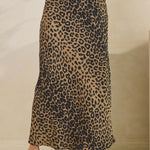 Leopard Satin Midi Skirt - MTT Collective
