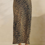 Leopard Satin Midi Skirt - MTT Collective