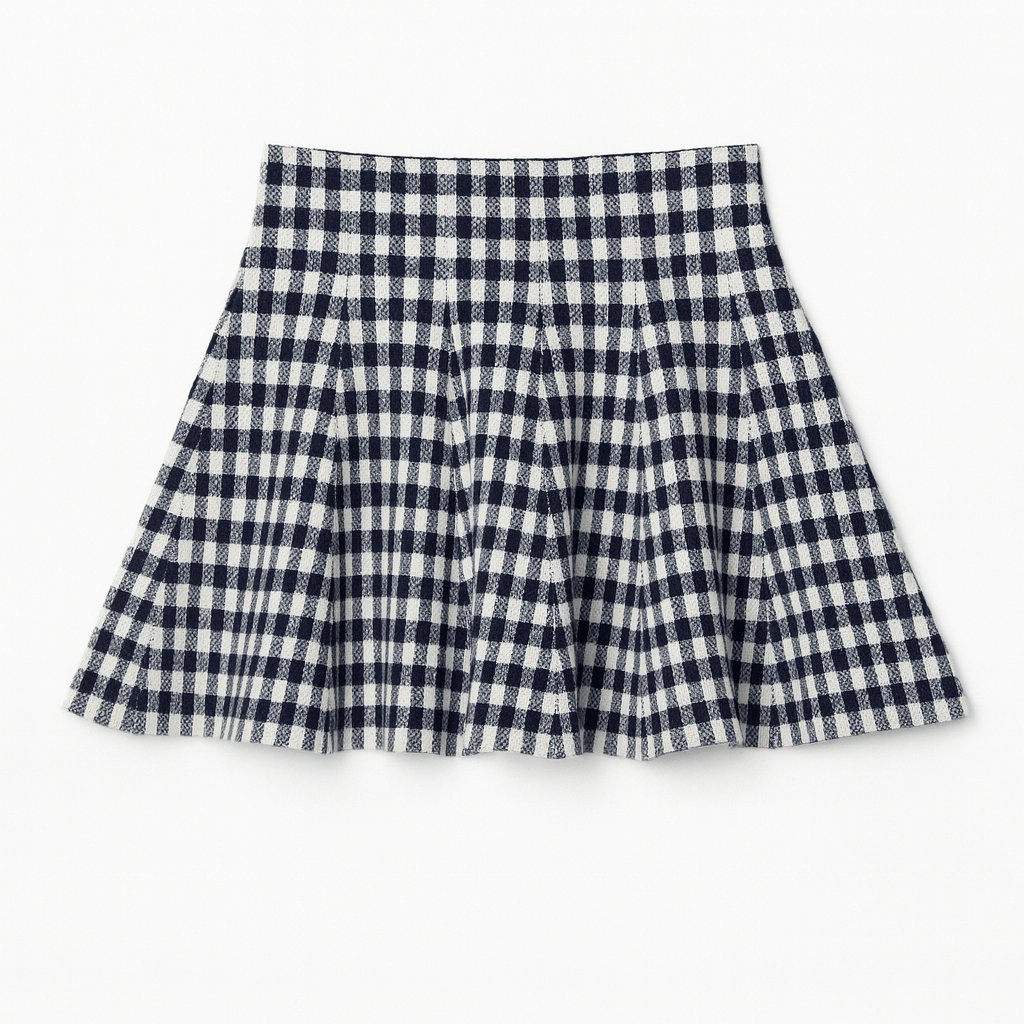 Lila Houndstooth Knit Mini Skirt - MTT Collective
