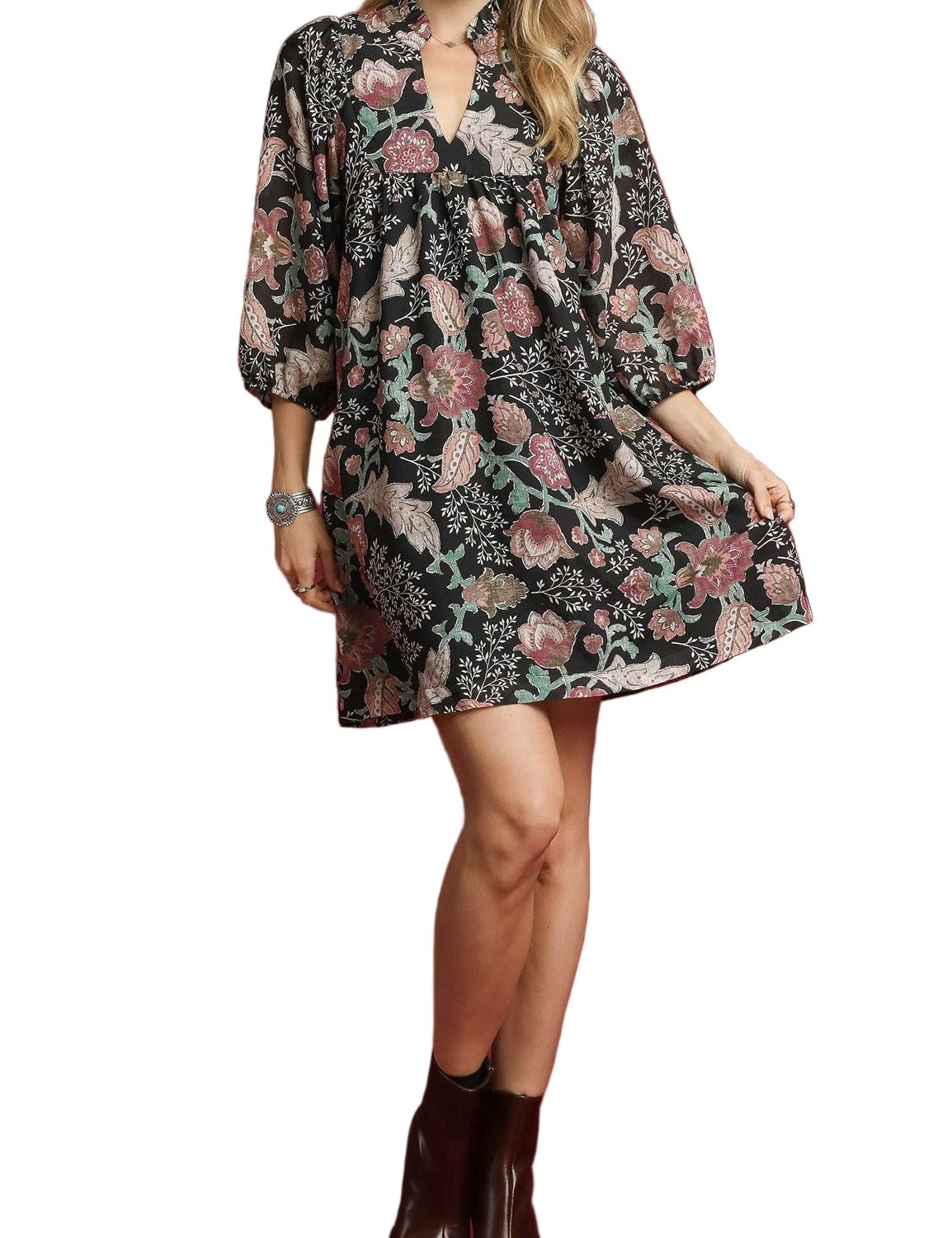 Lila Ruffle Neck Mini Dress - MTT Collective