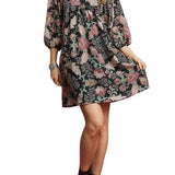 Lila Ruffle Neck Mini Dress - MTT Collective