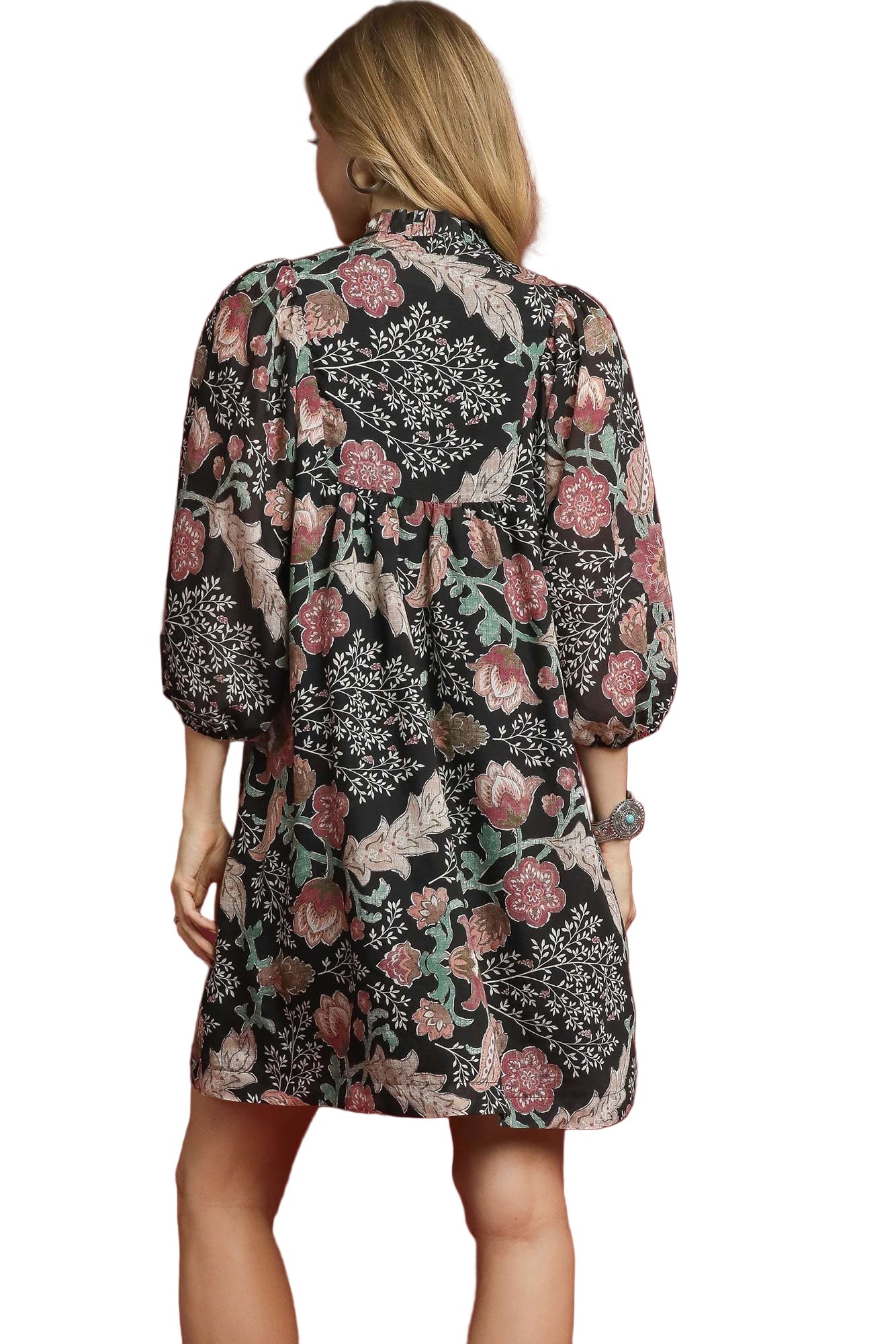 Lila Ruffle Neck Mini Dress - MTT Collective