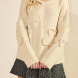 Lila Textured Floral Sweater - MTT Collective