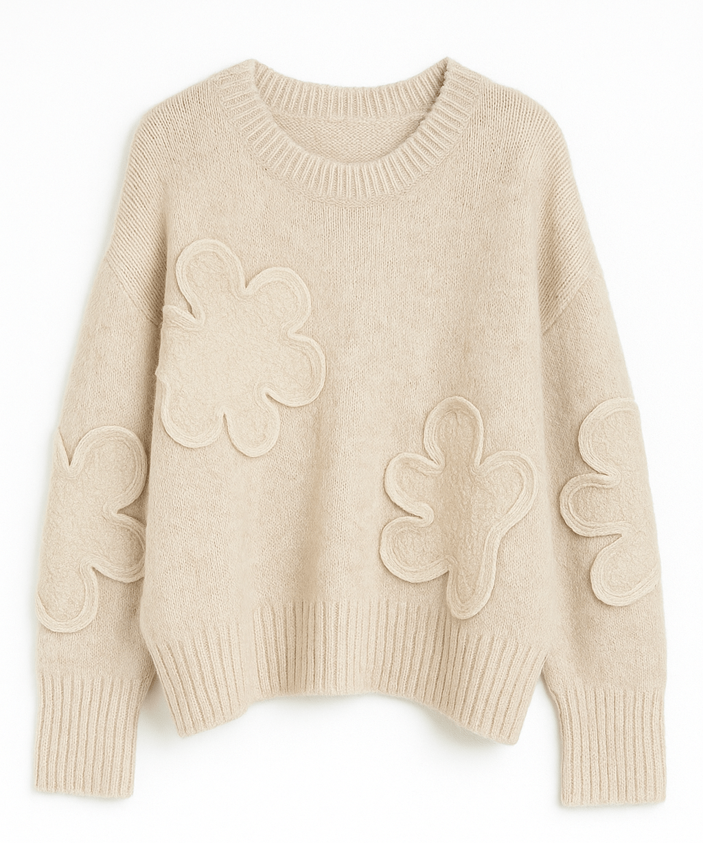 Lila Textured Floral Sweater - MTT Collective