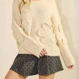 Lila Textured Floral Sweater - MTT Collective