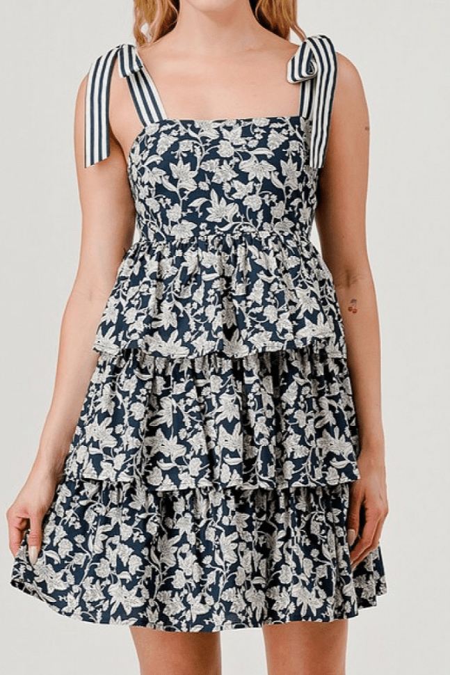 Liliana Floral Tiered Mini Sundress - MTT Collective